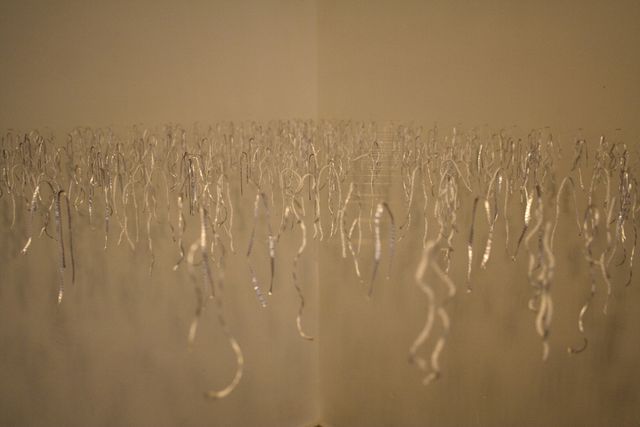 Тереза Барабаш. «Горизонт», інсталяція, нитка, жилка, 2011