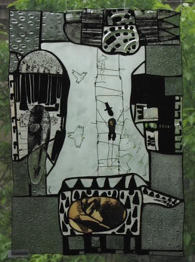 Роксолана Худоба. Тварини зі сну, 2009. Скло, вітраж.