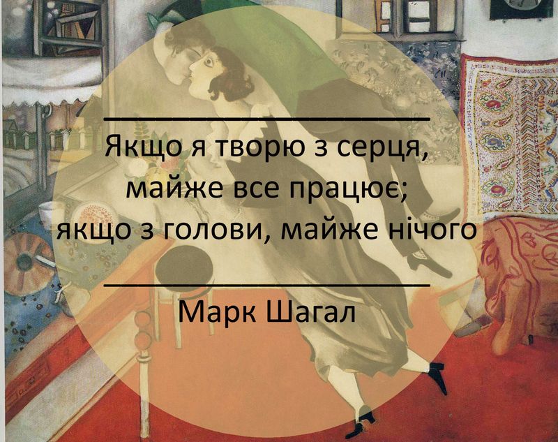 Марк Шагал про організацію творчої роботи