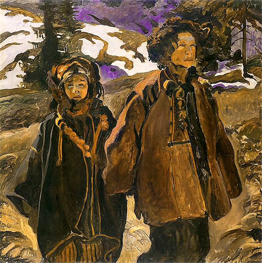 Казимир Сіхульський. Гуцульські діти-сироти, 1906