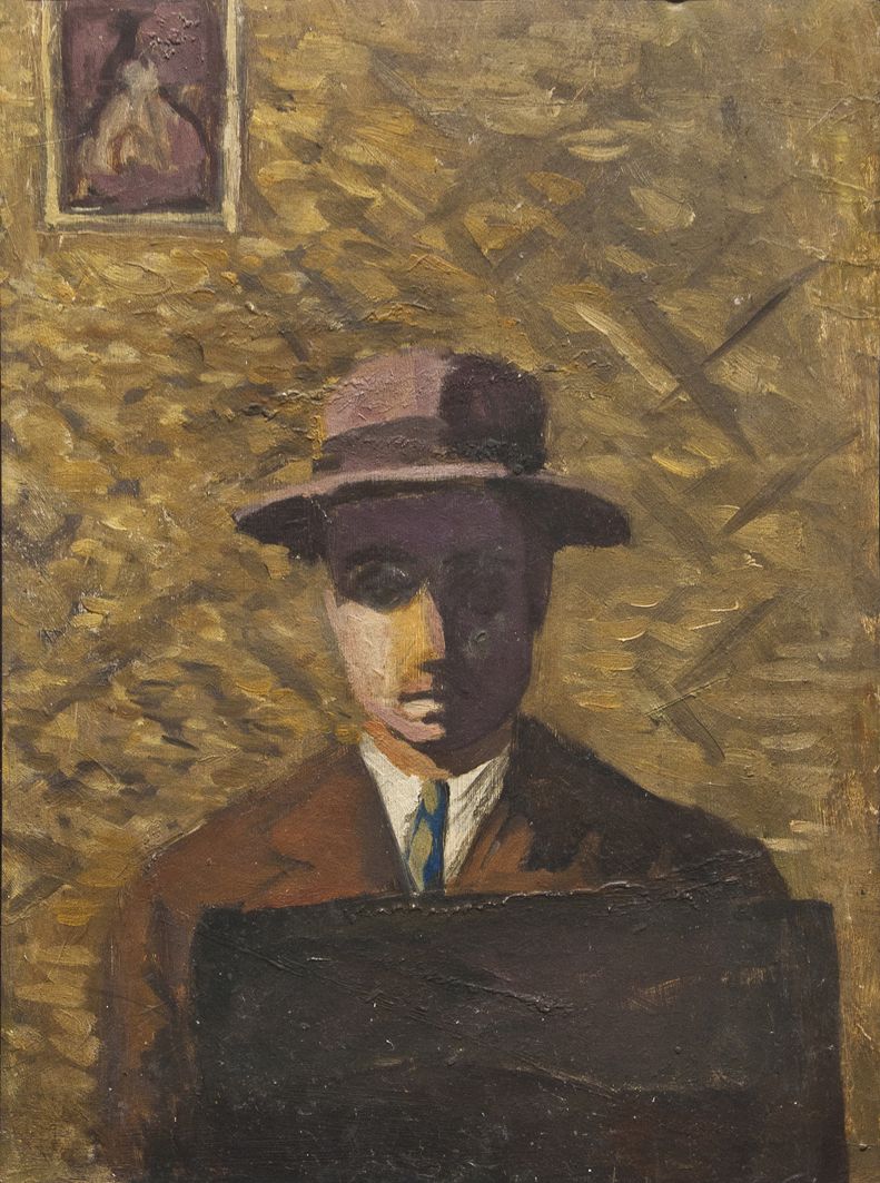 Роман Турин. Чоловік у капелюсі, 1930-і; полотно, олія