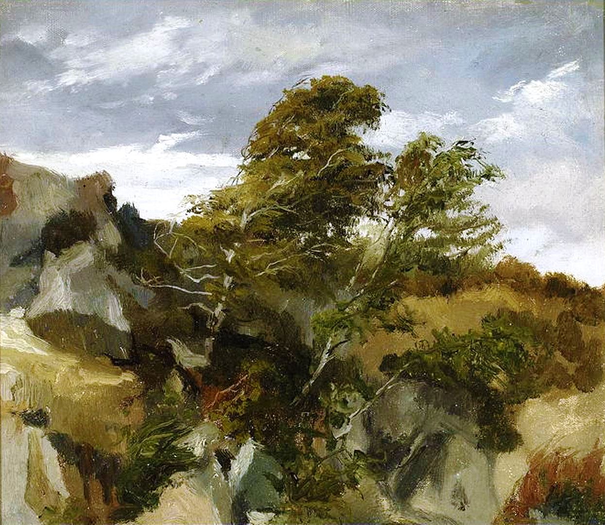 Генрік Родаковський. Пейзаж у Бортник на Дністрі, 1878