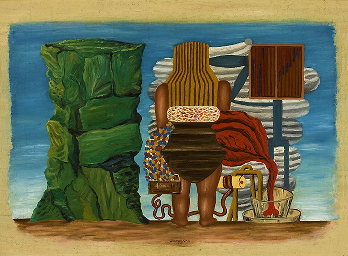 Генріх Штренг (Марк Влодарський). Чарівник біля зеленої скелі, 1930. Холст, масло, NMW