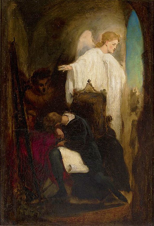 Артур Ґроттґер. Боротьба с сатаною, 1850. Полотно, олія, NMW