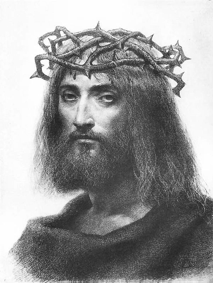 Артур Ґроттґер. Христос в терновому вінці, 1865