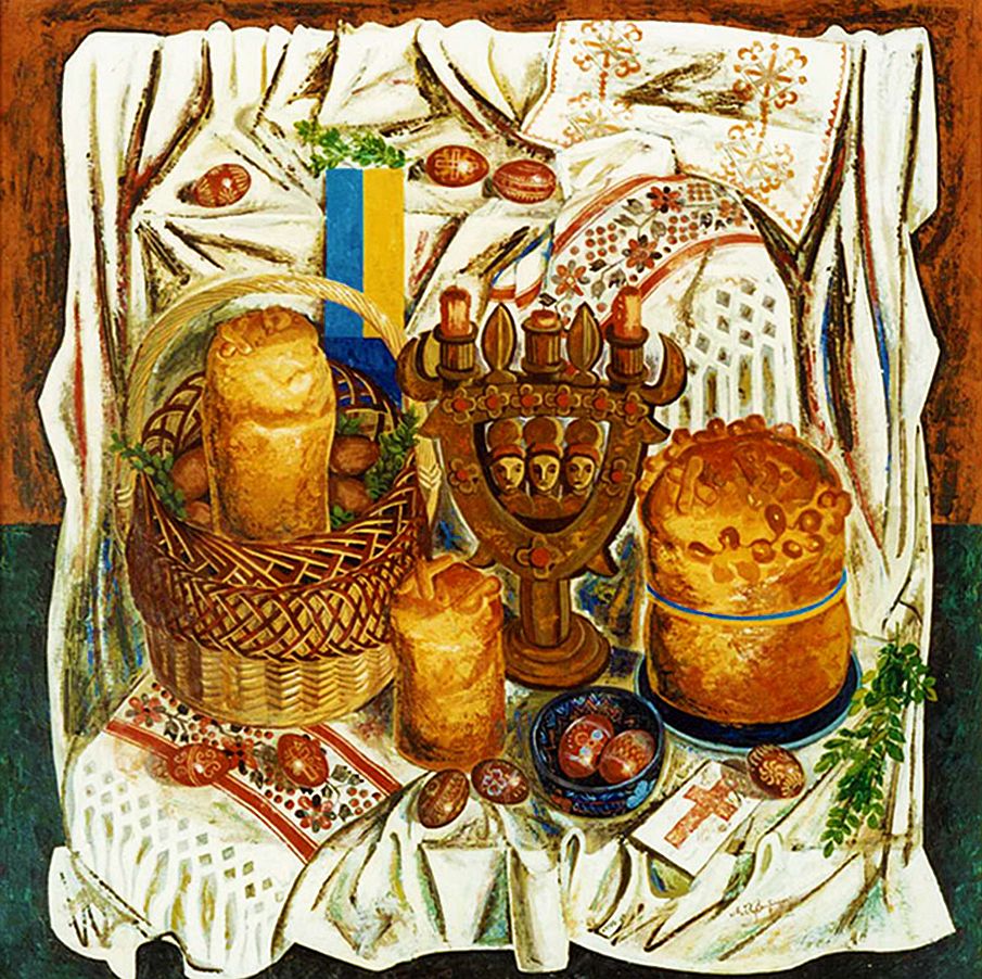 Микола Кристопчук. Гуцульський пасхальний натюрморт, 1990