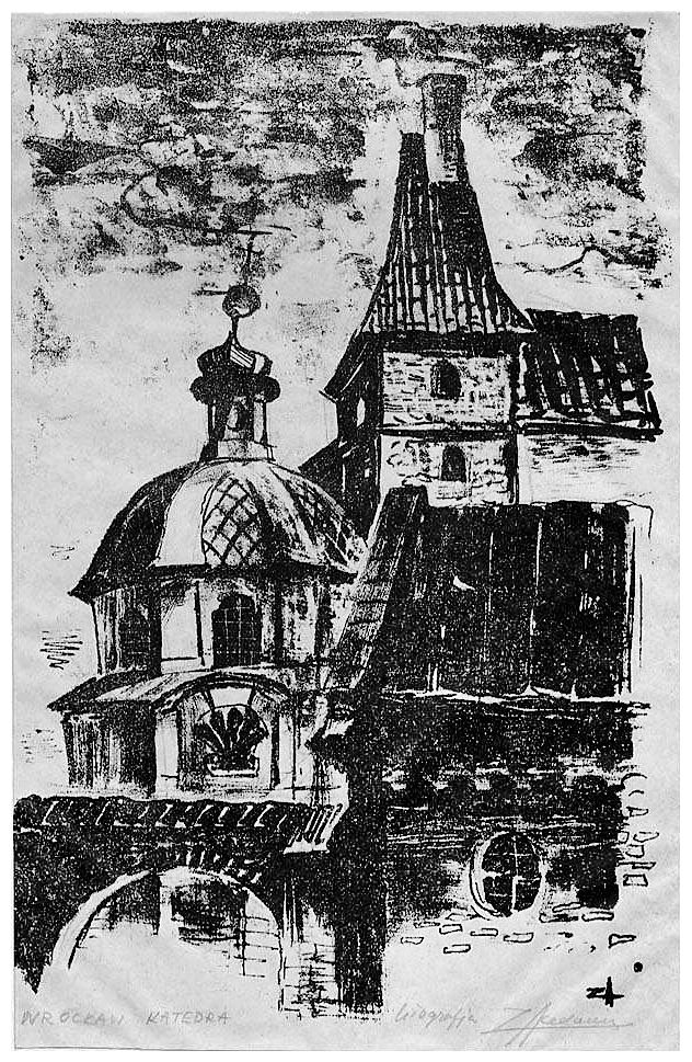Зигмунт Ацеданський. Вроцлав катедра, 1960-ті, лінорит