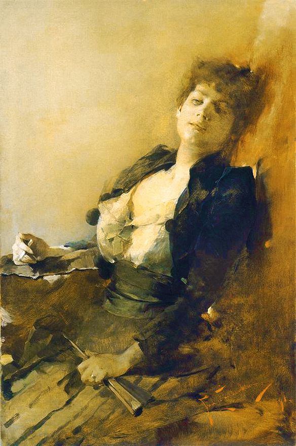 Францішек Жмурко. Жінка з сигаретою, 1891; п,о; MNP