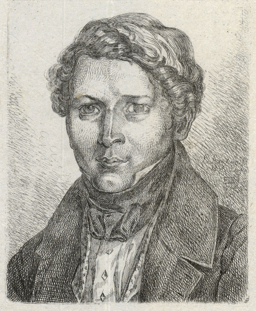 Каєтан Вінцент Кєлісінський. Портрет поета Северина Гощинського, 1836, офорт, BNW