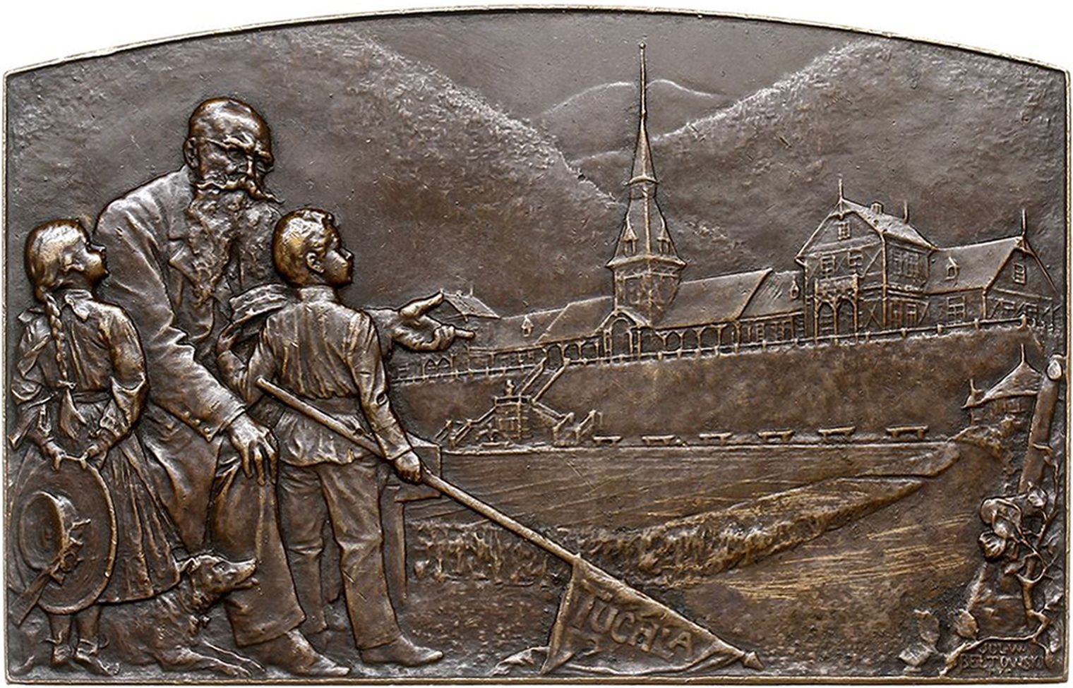 Юліуш Войцех Белтовський. Тухля табір дітей залізничників, 1905, бронза, NMW