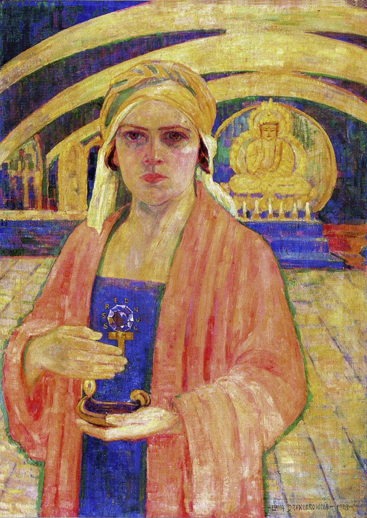Люна Амалія Дрекслер. Автопортрет у святині, 1923; ЛНГМ