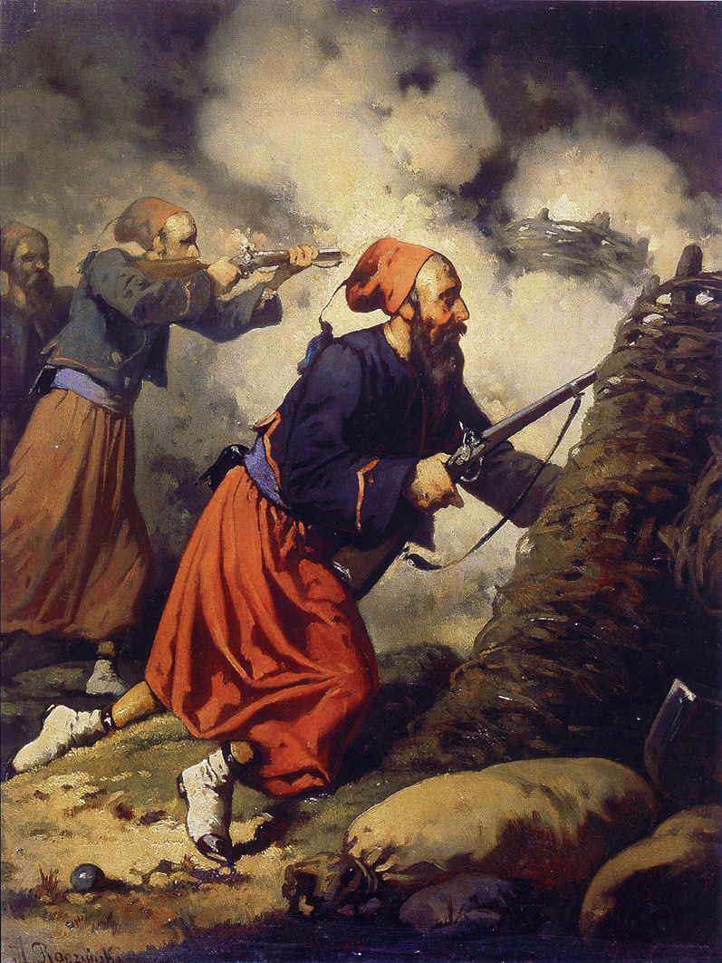 Александер Рачинський. Зуави в бою, 1850-ті; олія, полотно; ЛНГМ