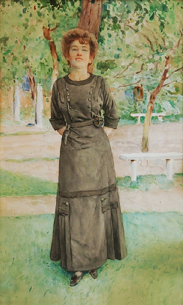 Станіслав Яновський. Портрет жінки, 1929; папір, акварель
