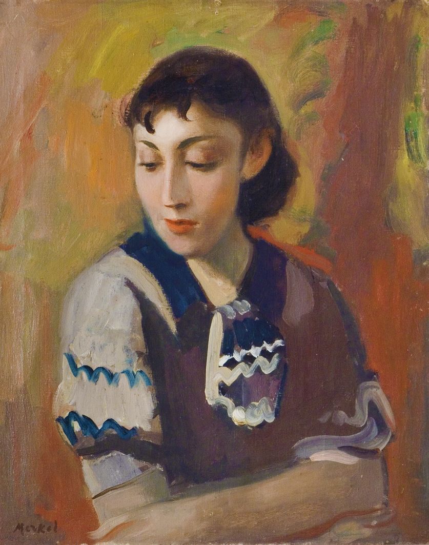 Єжи Меркель. Жіночий портрет, 1930; олія, полотно; ЛНГМ