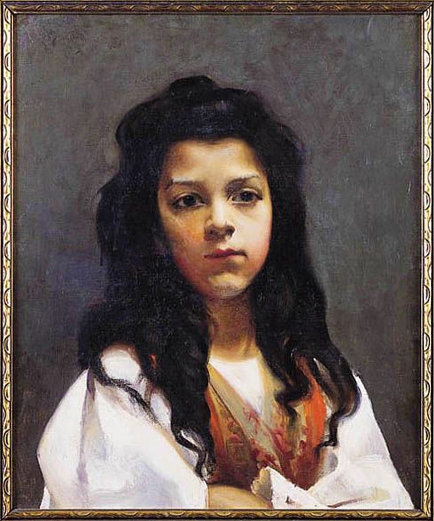 Ян Казімеж Ольпінський. Портрет дівчини, 1900; полотно, олія