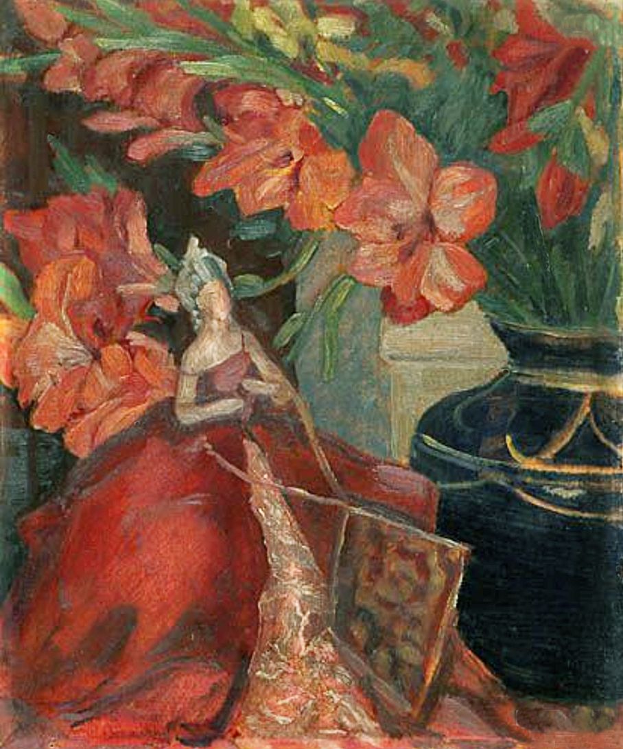 Анджей Пронашко. Натюрморт зі статуеткою, 1911; картон, олія