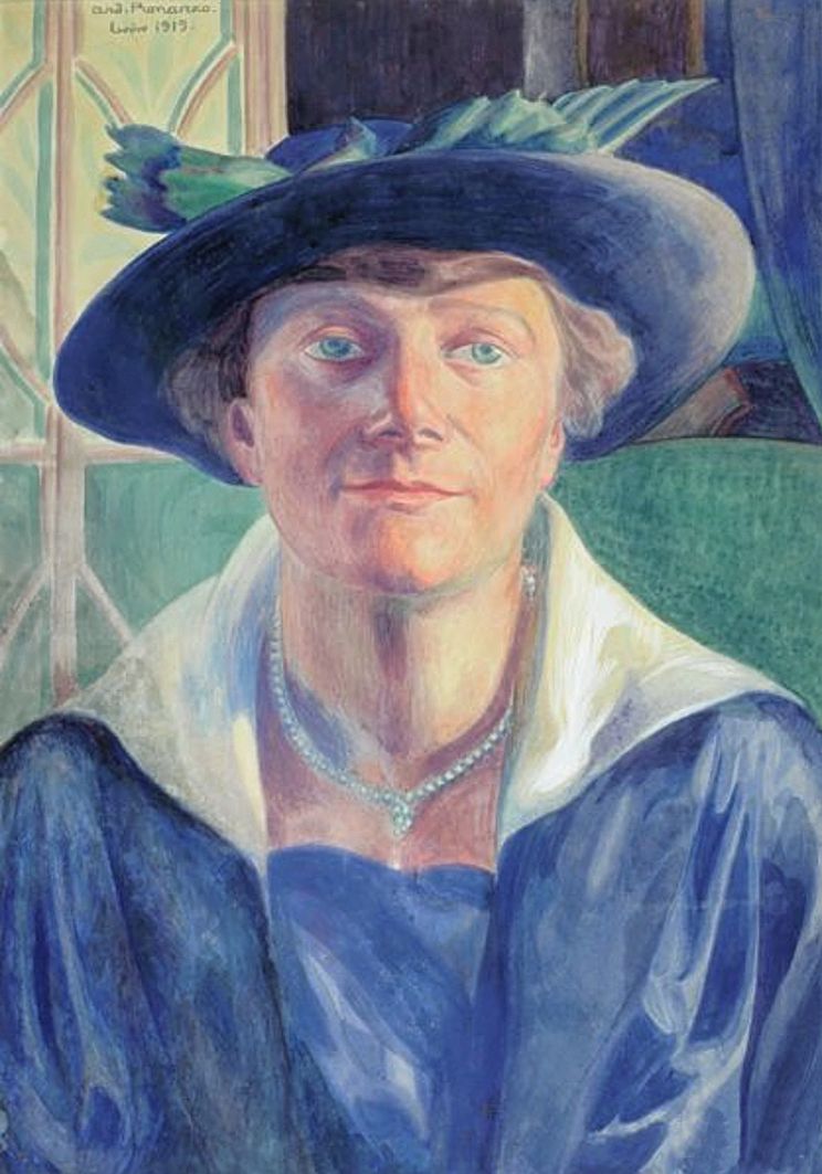 Анджей Пронашко. Жінка в капелюсі, 1919; папір, акварель