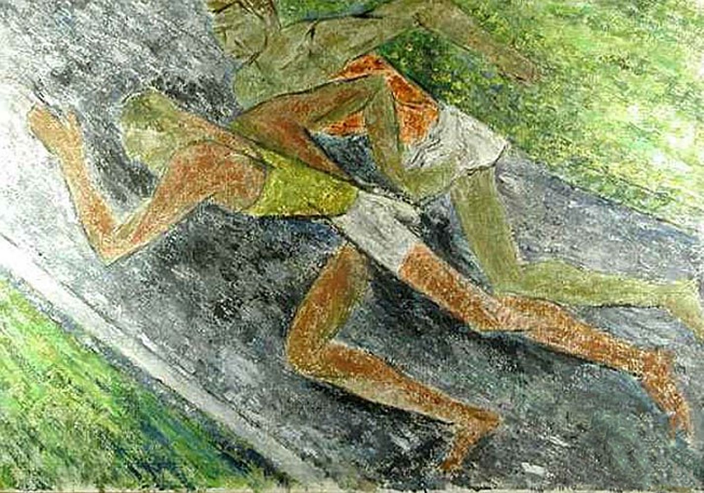 Леон Должицький. Бігуни, 1950-ті; олія, холст