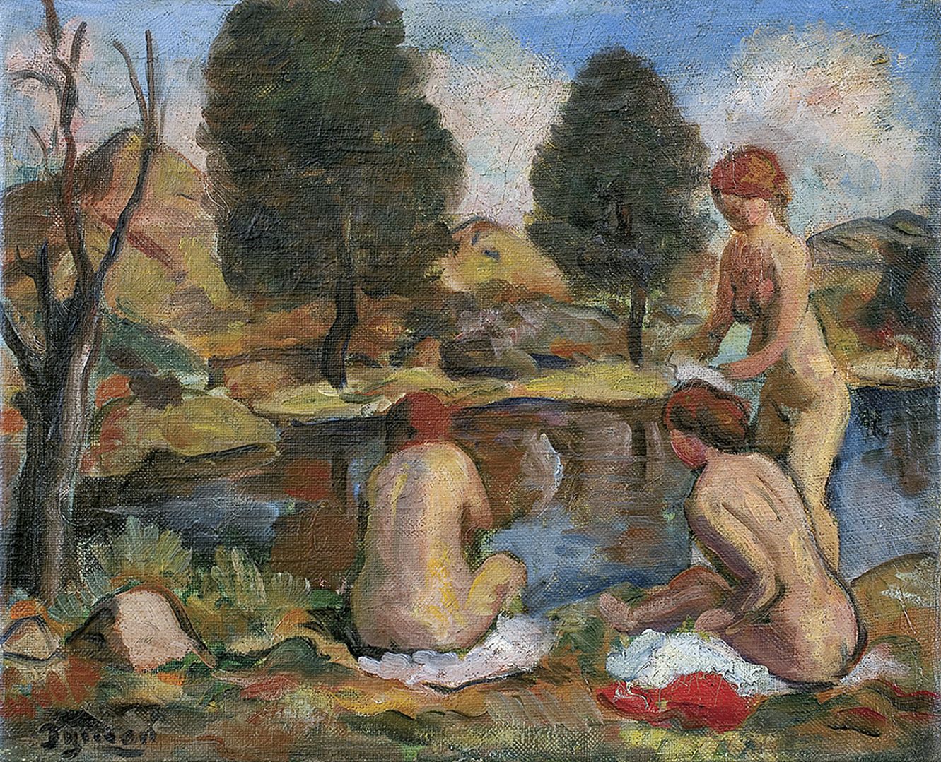 Тимон Нешеловський. Купальниці, 1940; олія, полотно