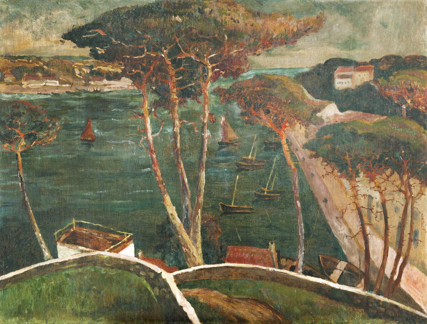 Ян Рубчак. Заводь, 1912; олія, картон