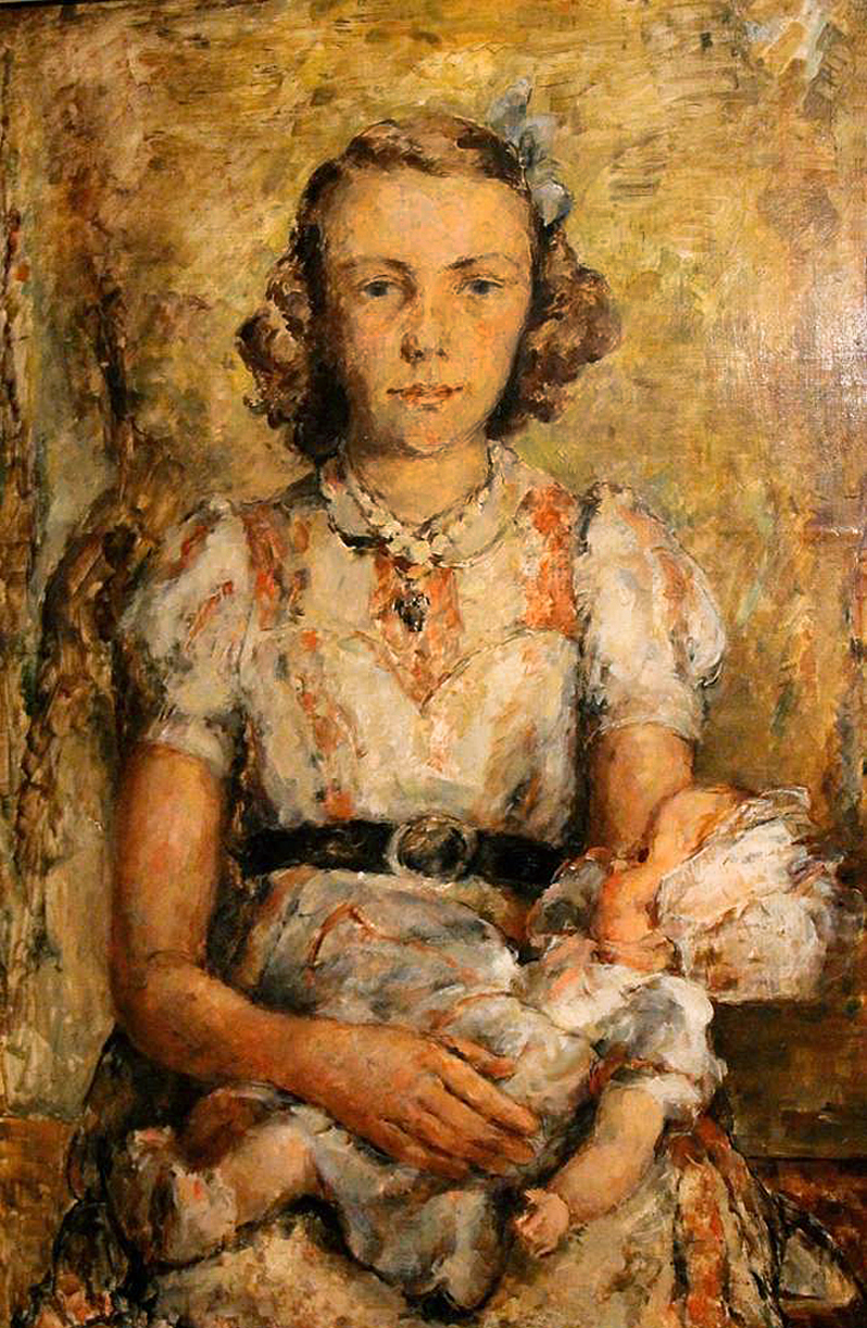 Давід Сейфер. Дівчина з лялькою, 1930; олія, полотно
