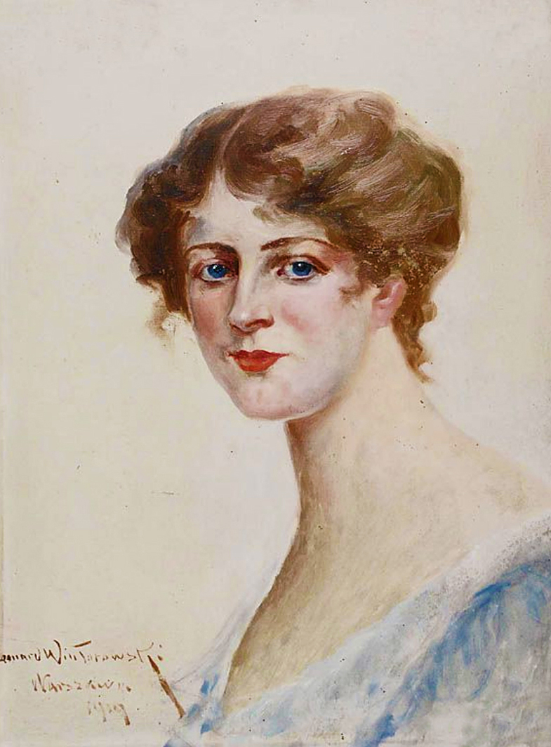Леонард Вінтеровський. Портрет молодої жінки, 1919; олія, картон