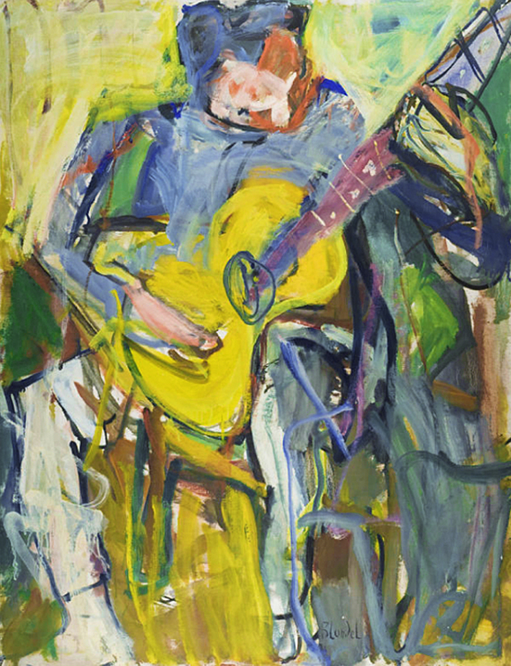 Саша Блондер. Гітарист, 1947; полотно, олія