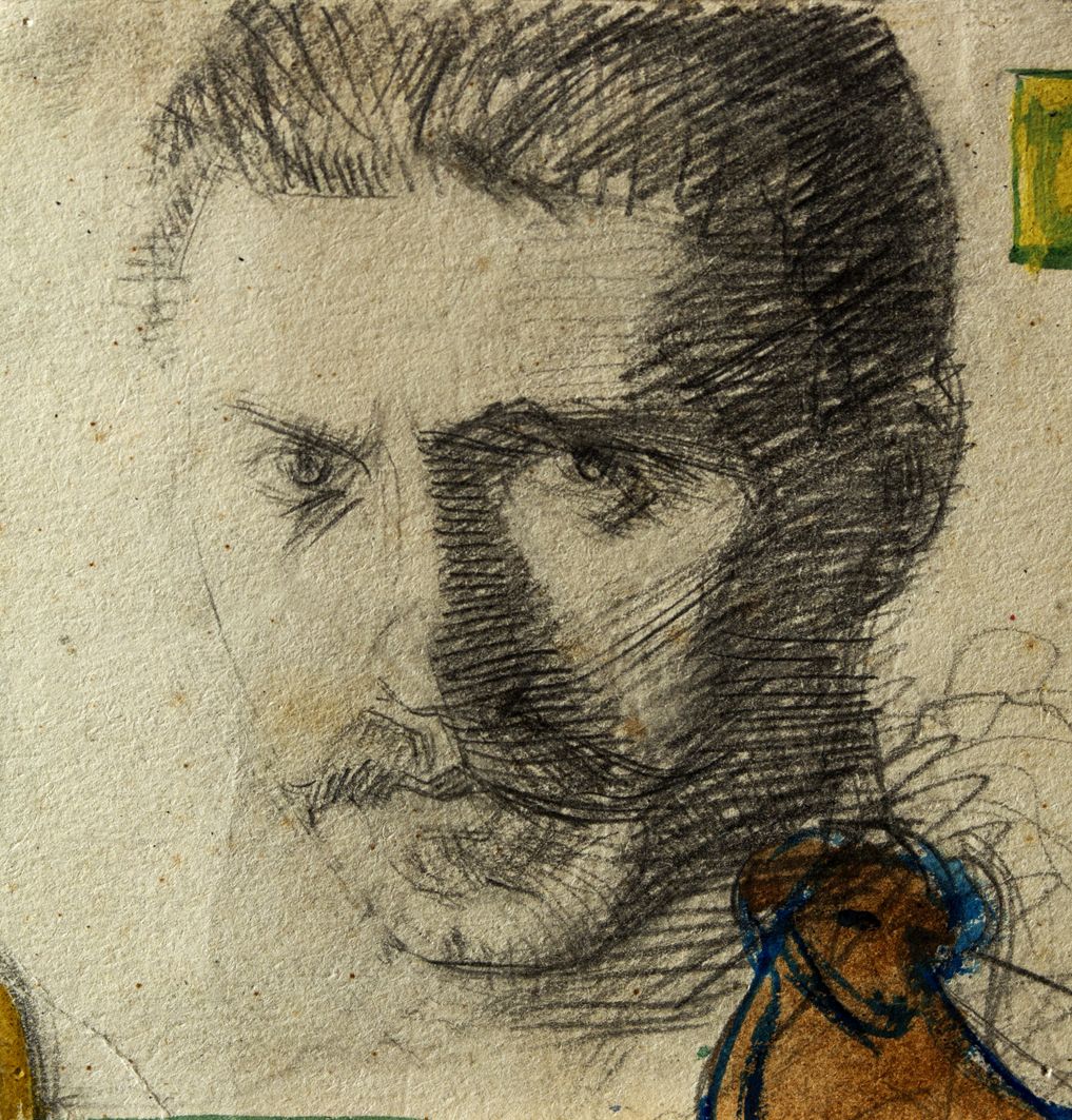 Михайло Бойчук. Автопортрет, 1910-і; папір, олівець; ЛНГМ