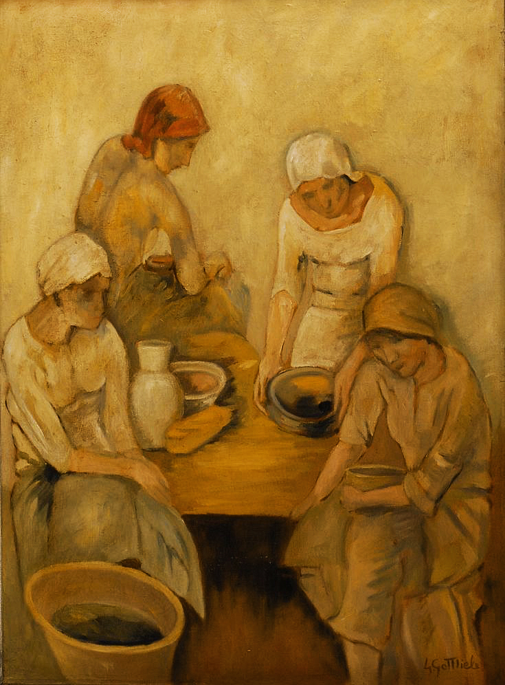 Леопольд Ґоттліб. Жінки на кухні, 1908
