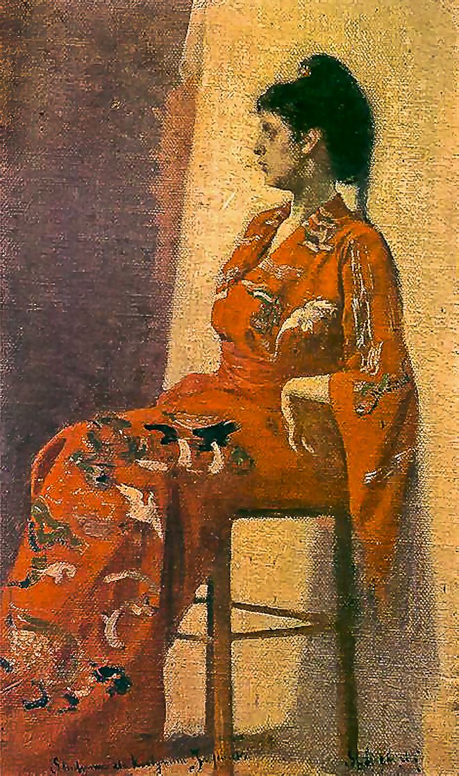 Станіслав-Мечислав Дембіцький. Японка, 1900; олія, полотно; ЛНГМ