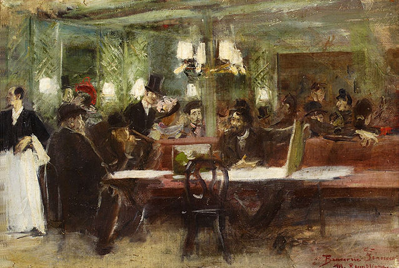 Станіслав-Мечислав Дембіцький. Кафе Париж, 1891; олія, полотно; NMW