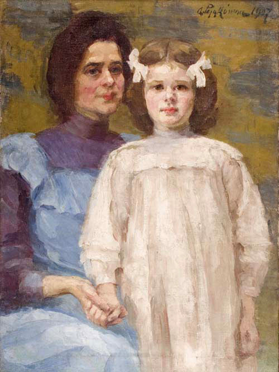 Анєля Пайонкувна. Автопортрет з дочкою, 1907