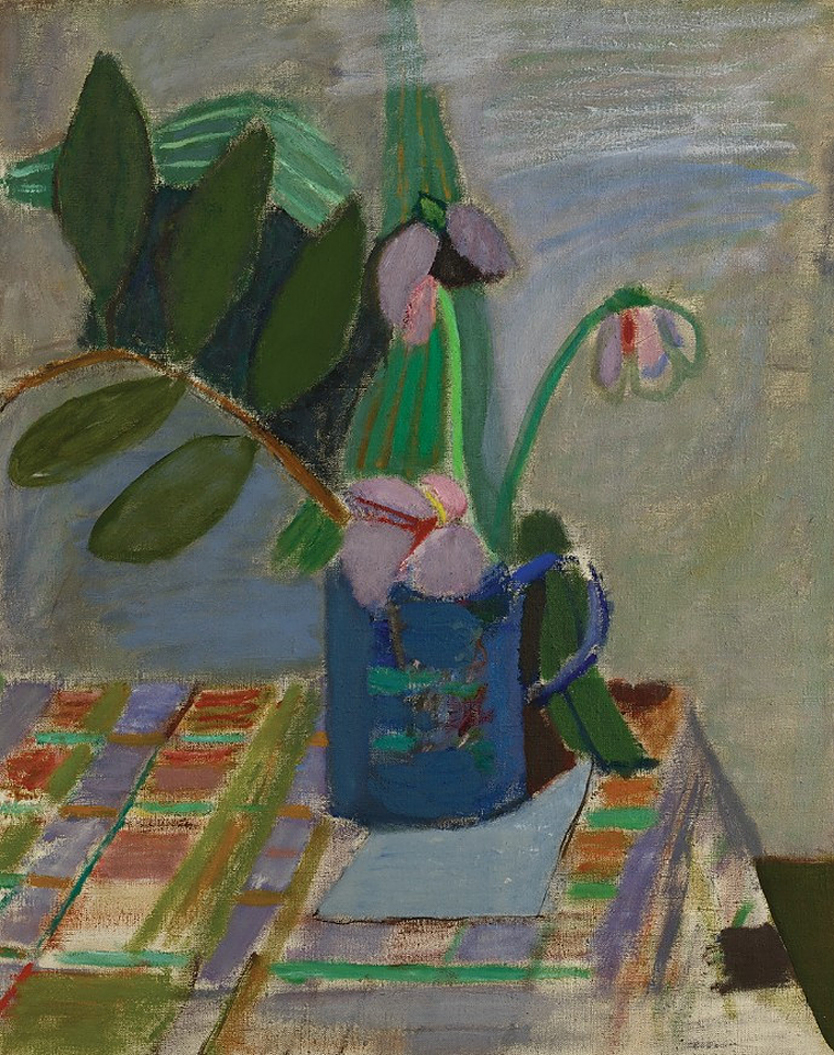 Артур Нахт-Самборський. Орхідея в синій банці, 1947; олія, полотно; NMP
