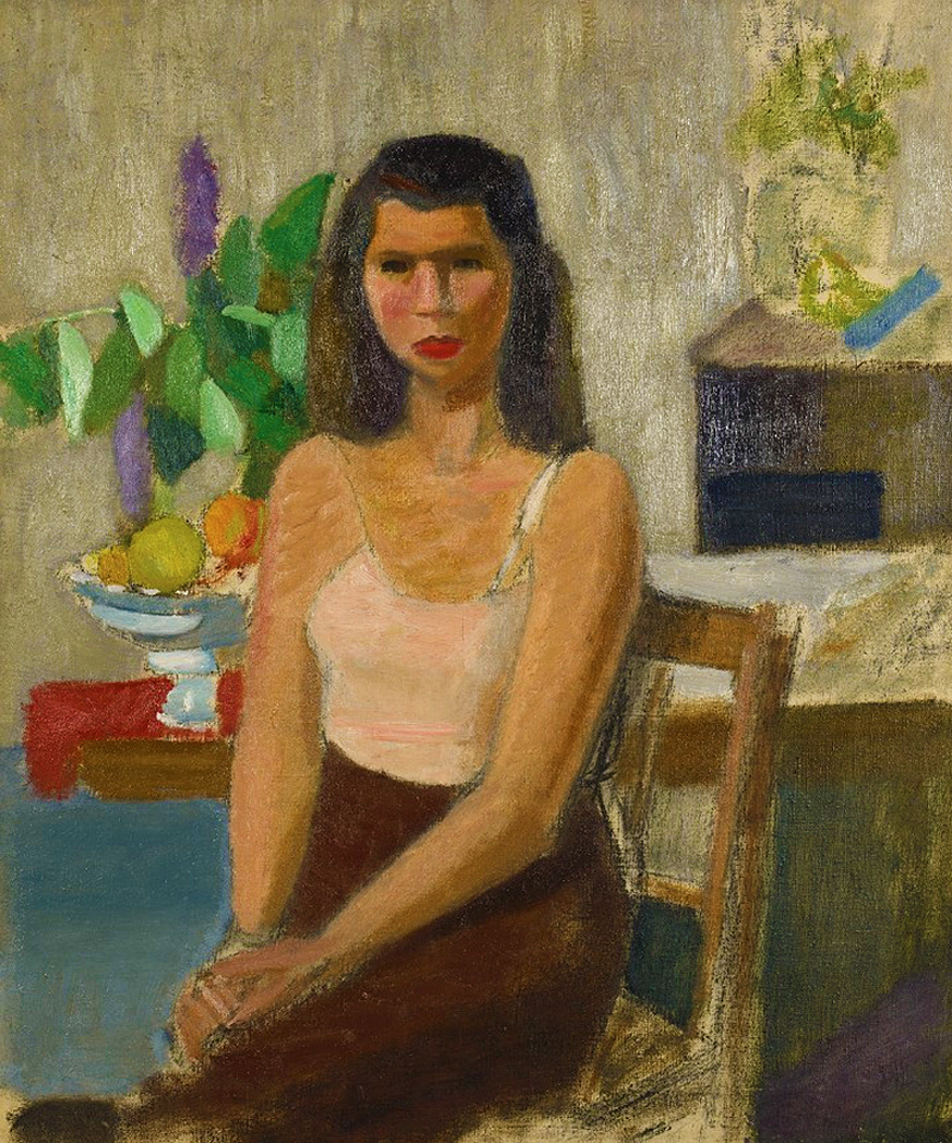 Артур Нахт-Самборський. Жінка в спідниці, 1945; олія, полотно; NMP