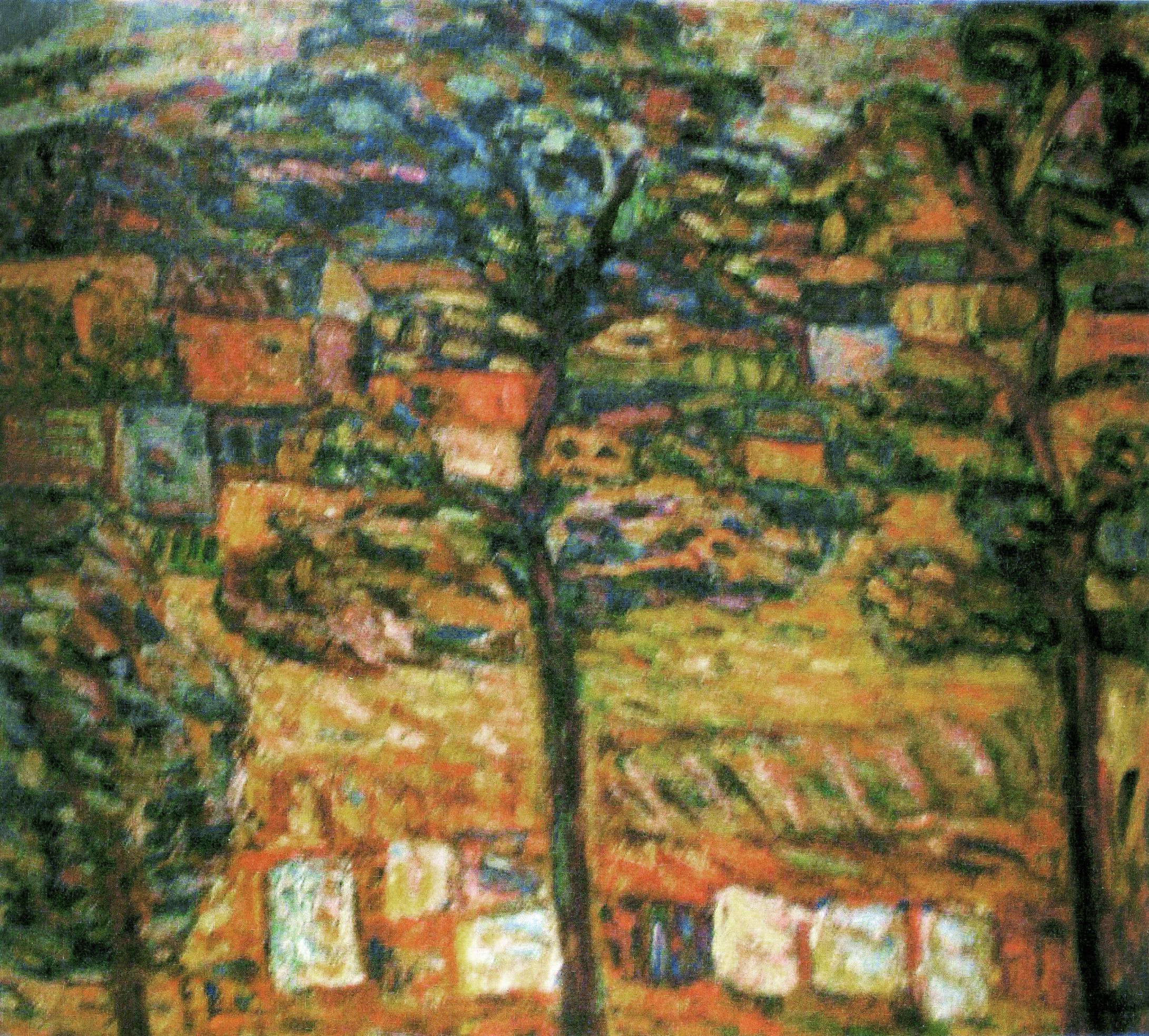 Берта Грюнберг. Пейзаж, 1936; олія, полотно