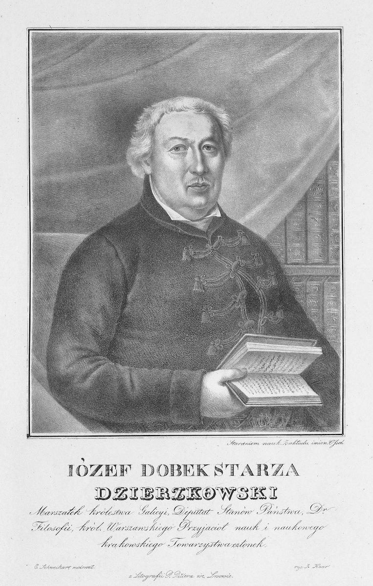 Йозеф Гаар. Юзеф Дзержковський, 1841; літографія, BNW