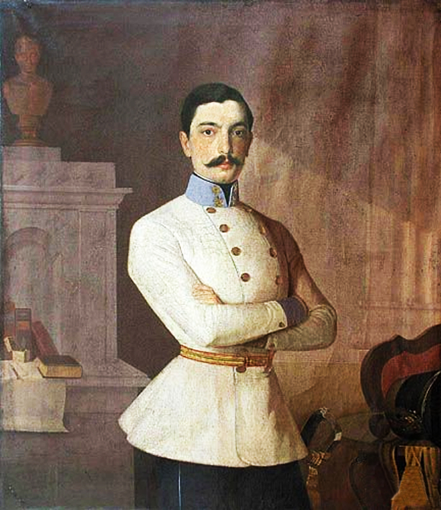 Карл Аренд. Портрет офіцера, 1852;  олія, полотно