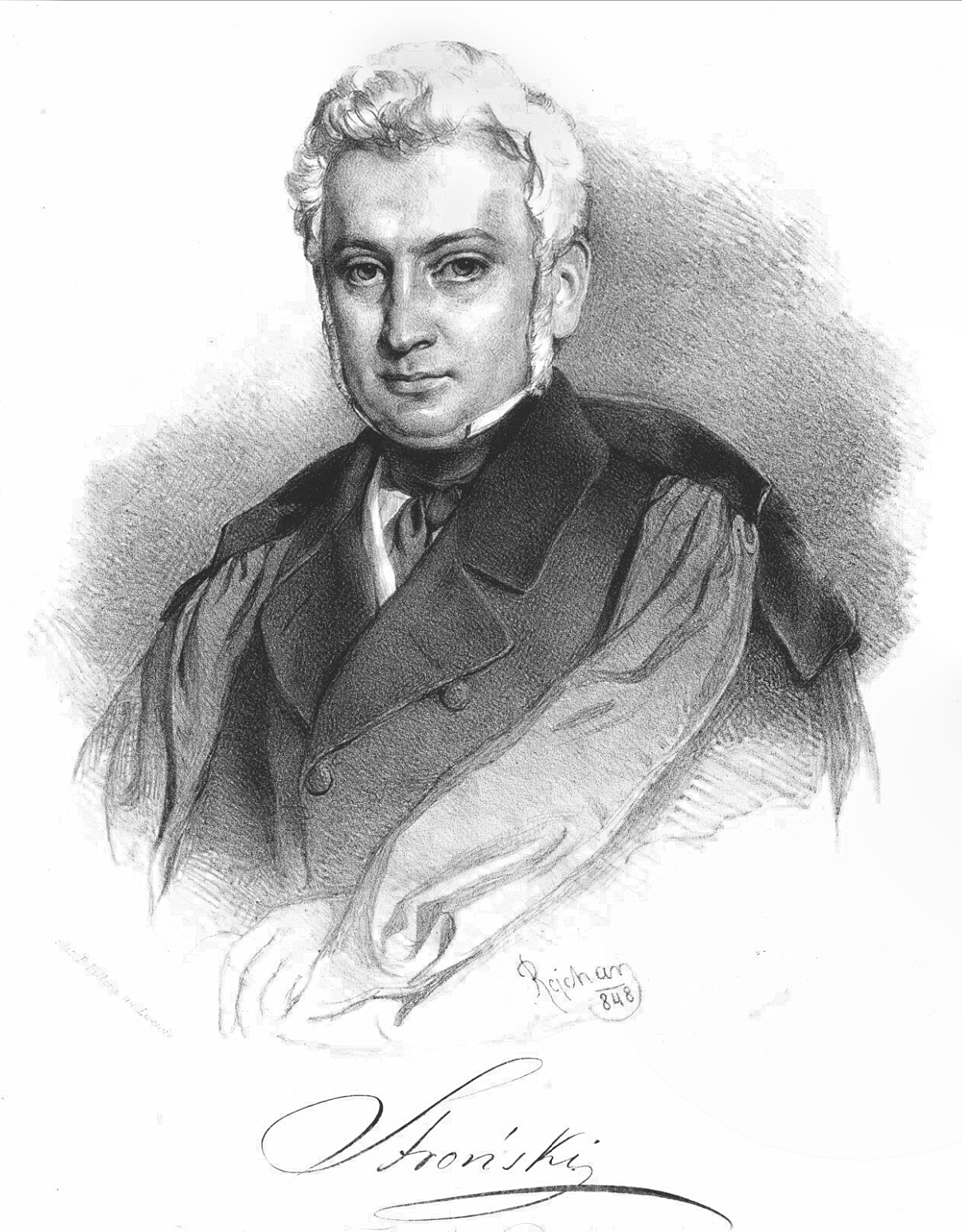 Алоїзій Рейхан. Ректор ЛУ Францішек Стронський  1848; літографія, BNW
