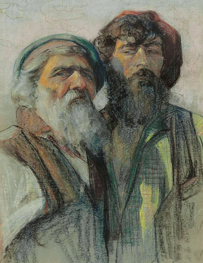 Юзефіна Кірхнер. Двоє чоловіків, 1922; пастель