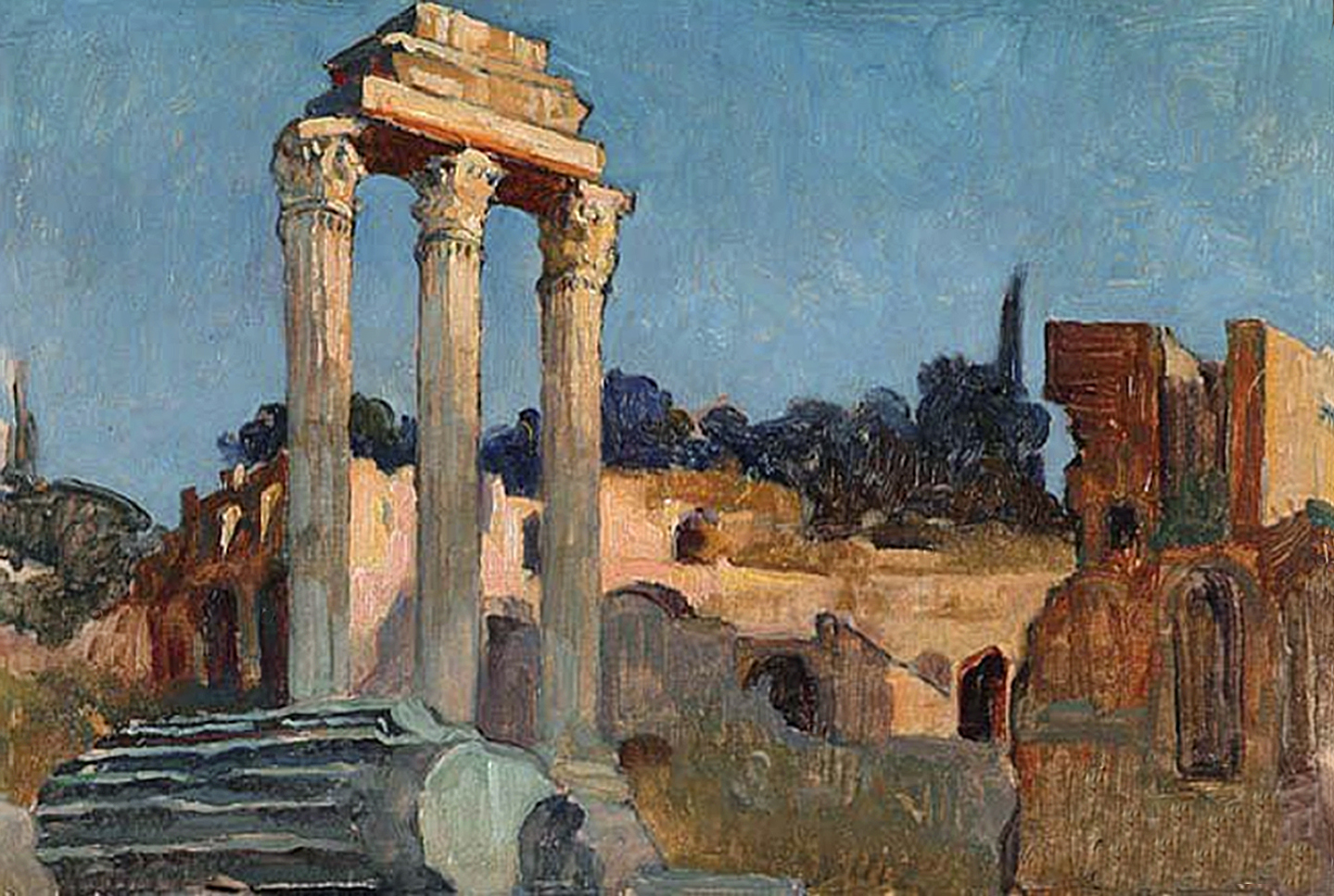 Юзефіна Кірхнер. Рим древні руїни, 1928; картон, олія