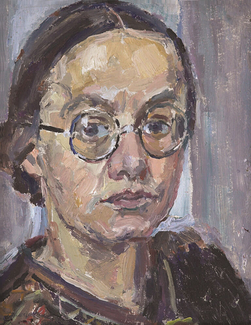 Ольга Плешкан. Автопортрет, 1936; картон, олія; мУКУ