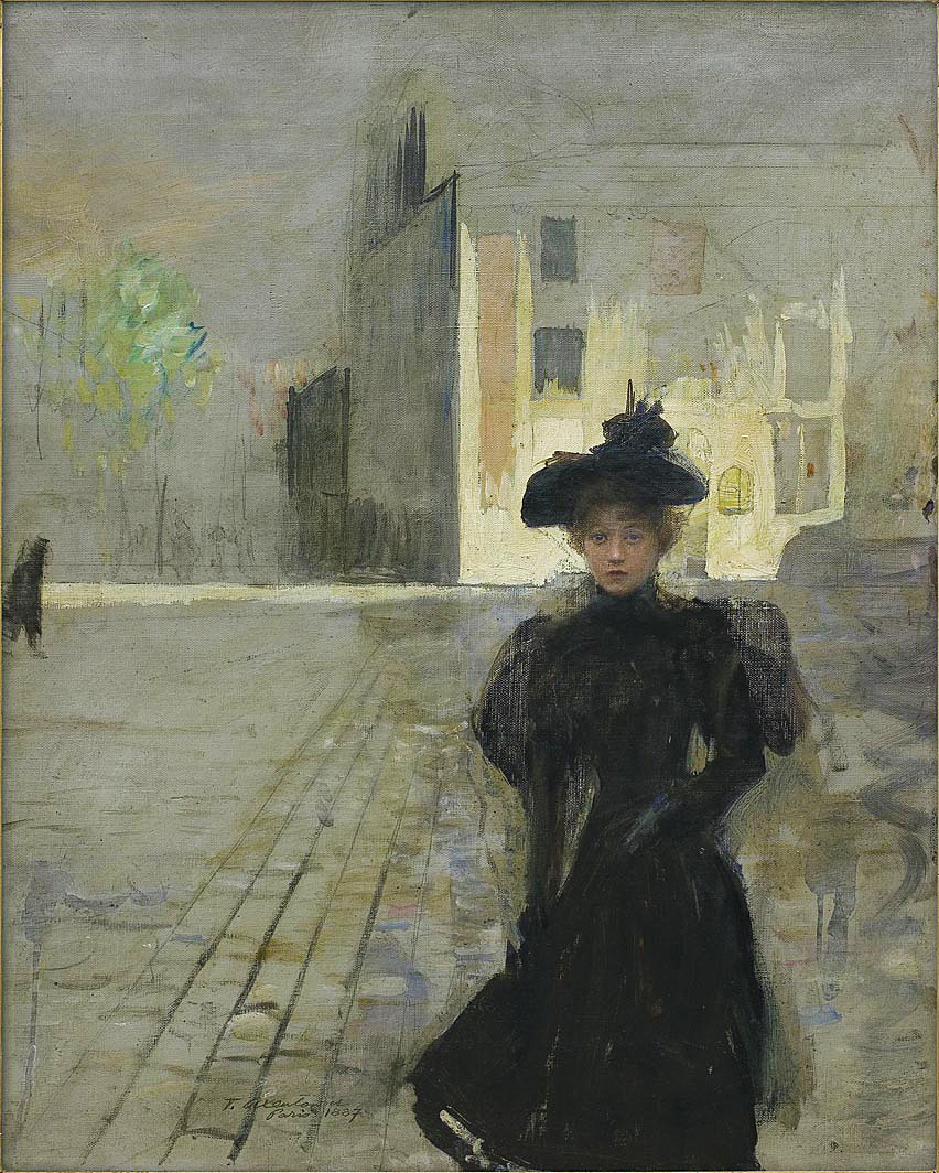 Теодор Аксентович. Самотність у місті, Париж, 1887; олія, полотно 